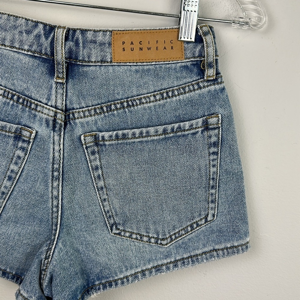 PacSun Bundle Sz 23 High Rise Festival Jean Shorts Mom Black Denim Cuffed Cotton - Picture 7 of 16